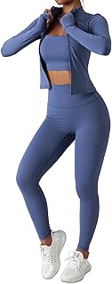 3Pcs Women Sportswear Workout Sets Leggings Active Wear Gym Fitness Yoga Sets