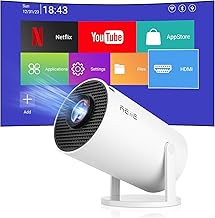 Hy300 PRO+ Home Theater Projector - 720p HD, 170 ANSI Lumensvideo Android 11.0 WiFi 6 Bluetooth 5.4 Mini Portable Projector
