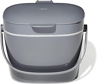 Compost Bin for Kitchen Countertop Food Waste Bucket with Innovative Dual Filter