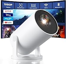 Mini Smart Projector, 4K Support, Bluetooth Speakers, Ideal for Mobile Projection and Meetings