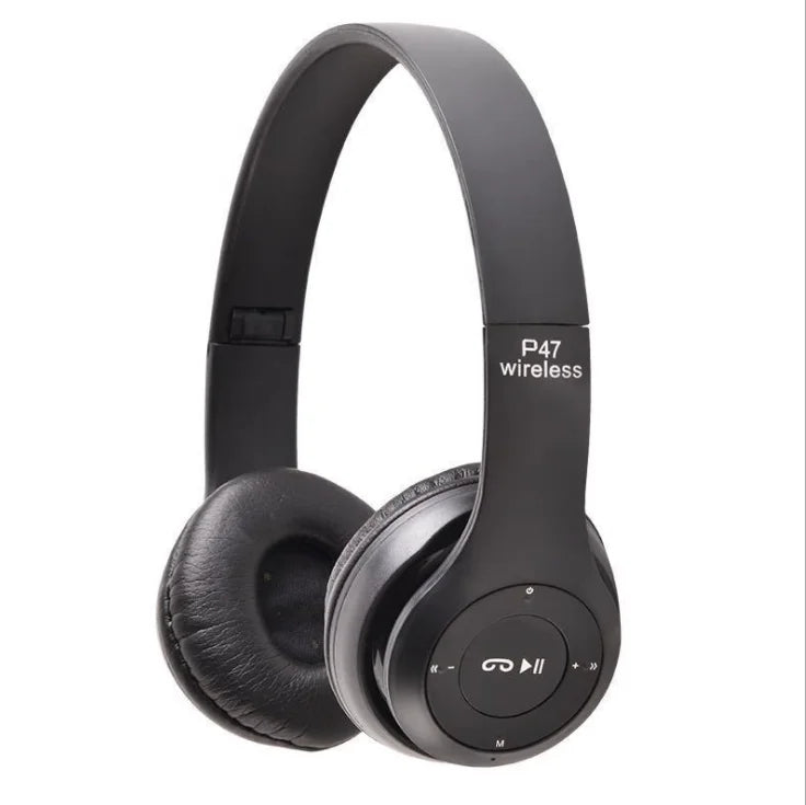 P47 Wireless Bluetooth Headphone with Mic High Quality Bass Hifi Stereo Foldable Card Plug-in Gaming Headset