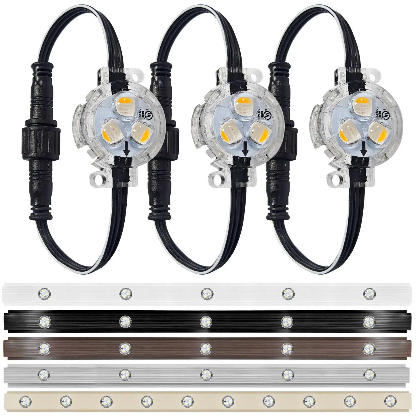 Factory Led Price Point Lighting 30mm 12v IP68 Outdoor Permanent Christmas Holiday Led Smd5050 Rgbw Led Pixel Point Lights