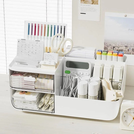 Wholesale Cute Rectangle Desk Storage Rack Plastic Cosmetics Drawer Organizer for Office Stationery Gift Idea for Study 5kg
