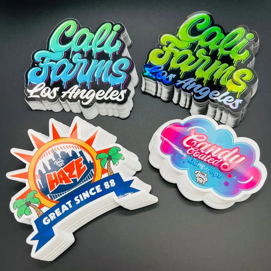 High Quality Custom PVC Vinyl Die Cut Stickers Waterproof and UV Proof with Adhesive Logo Design Packaging Labels