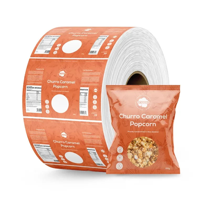 Custom Print Plastic Foil Laminated Heat Sealable Flexible Food Packaging Materials Roll Stock Film for Automatic Packing