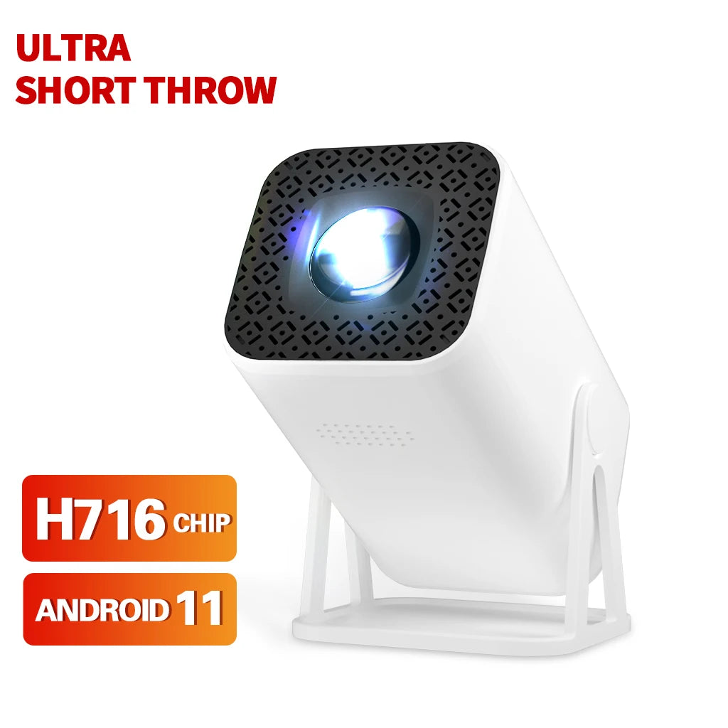 Ultra Short Throw Projector S12 Portable Mini Projector H716 Android 11 hd Video Smart Proyector 200 ANSI Lumen