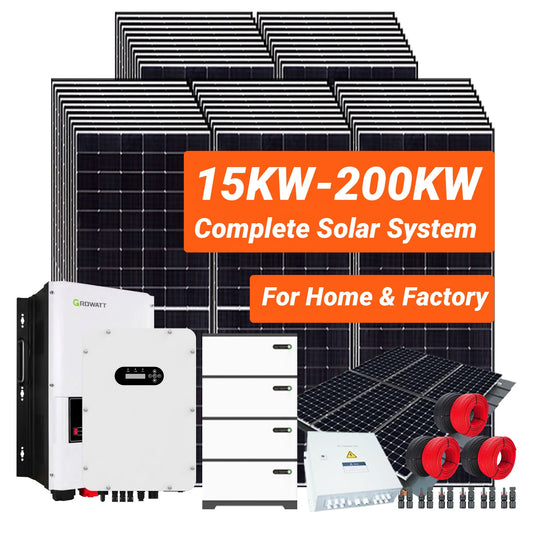 Complete Solar System 15kw to 200kw off Grid Solar with Battery for Photovoltaic Panel System Customized Solar Power Systems