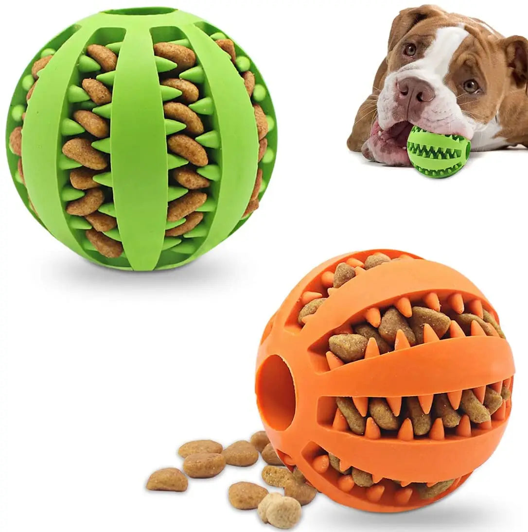 Manufacturer Magic Slow Feeder Chew Dog Toy Sustainable Rubber Rolling Dog Ball with Treat Dispenser Interactive Pet Toy