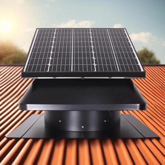 40W BLDC Solar Powered HVAC Systems Industrial Rooftop Exhaust Fan Motor Zero Energy Roof Ventilator for Air Circulation Cooling