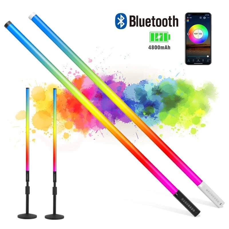 Hot Selling TL-130Pro Smart App Control Rechargeable Battery 4ft Rgb Led Tube Light Colorful Change Studio Stand Video Light