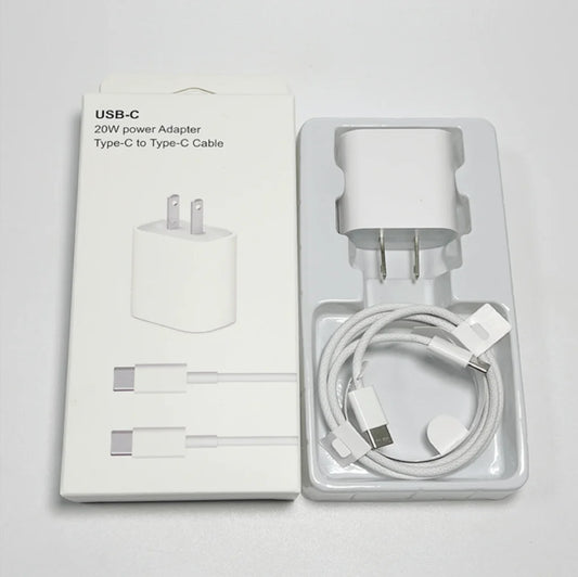 20W PD Type C Adapter For 20W iPhone Charger USB-C Adapter For iPhone Cable Charger C to C Type-C For iPhone16 15 14 13 12 11