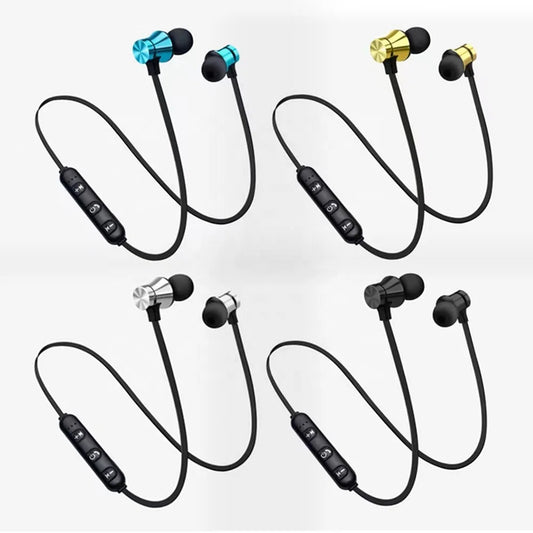 2024 New Portable Sport Magnetic Wireless Earphone In-Ear Neck Hanging Headphones Hand Free Running Stereo Magnetic Headset
