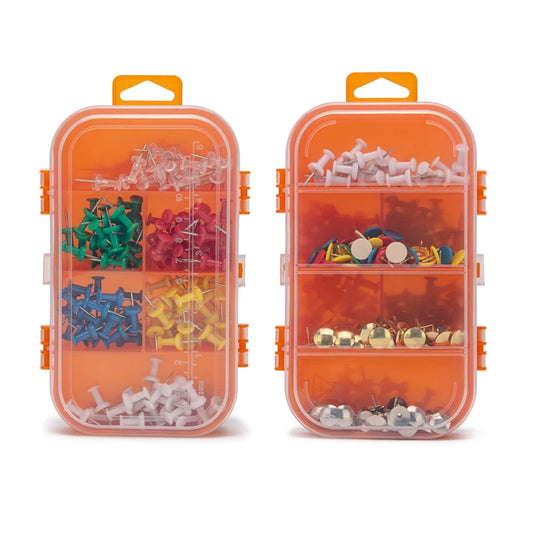 High Quality Stationary Thumb Tacks Assortment Kit Multiple Sizes Customizable Packaging Wholesale for Office Craft Hardware