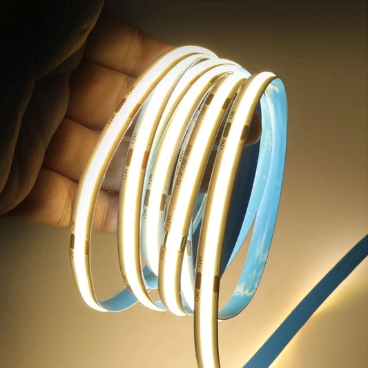 24V COB LED Strip Light 320LEDs/m 3000K 4000K 6000K CE Rohs Certified Flexible COB LED IP20 Rated for Cabinet Lights LED Light