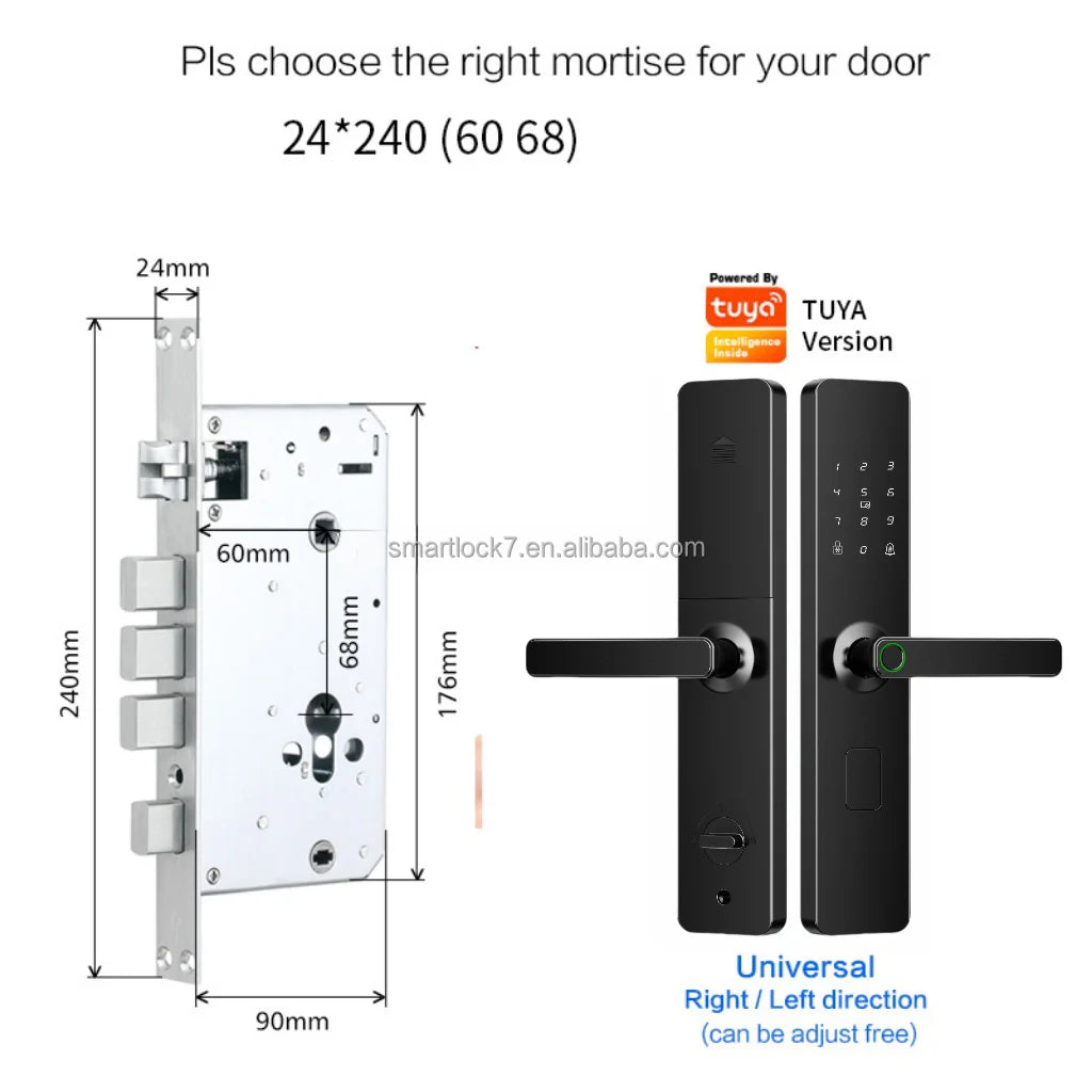 Office Fingerprint Lock Smart Home Products WiFi-Connected Tuya Aluminum Fingerprint Password Lock