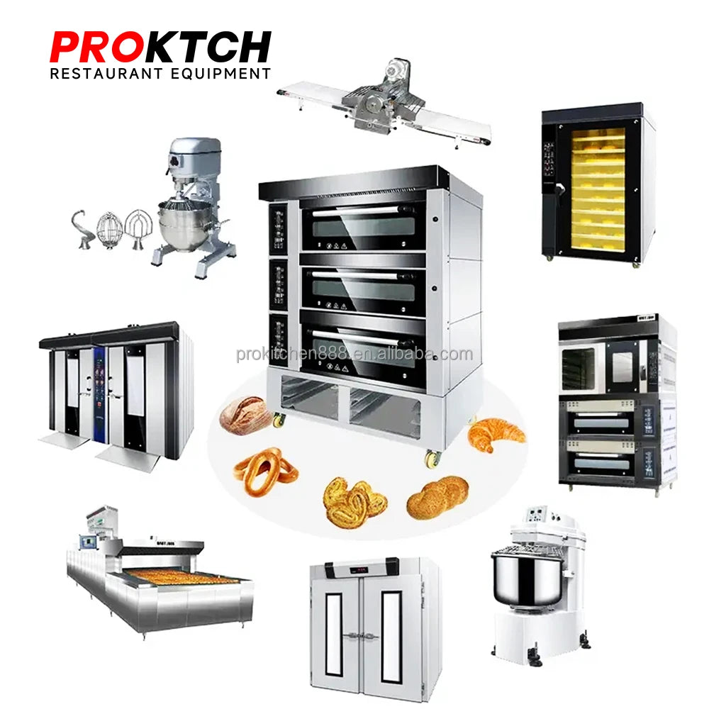 Complete Bakery Machines Industrial Full Set Bread Cake Baking Equipment Oven for Bakery Sale