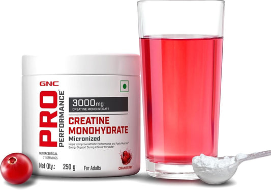 GNC Creatine Monohydrate Powder Cranberry 250gm