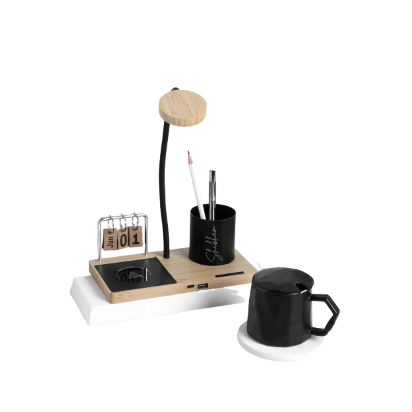 Desk Lamp with Clock