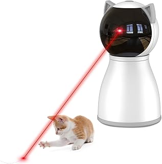 Interactive Laser Cat Toy with Feather and Auto Shut-off Feature