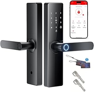 Tuya APP WiFi Digital Smart Aluminium Door Lock Biometric Fingerprint Unlock with Camera Swing Door Lock for Apartment Home