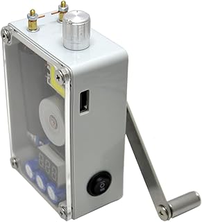 Hand Crank Generator 8000mAh Solar Power Bank with LED Flashlight