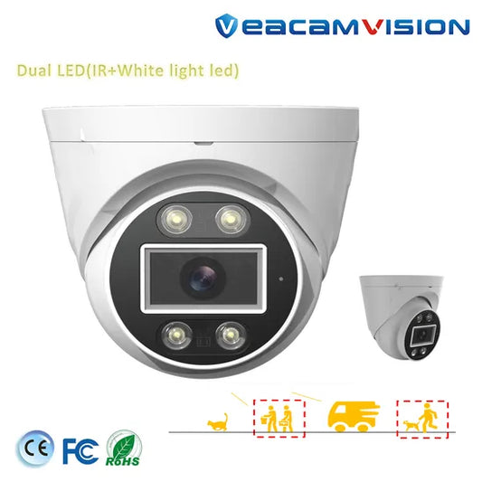 5MP Poe IP Surveillance Camera, Full Color Night Vision Ai Camera Indoor and Outdoor High Quality IP66 Waterproof Surveillance Hidden Camera