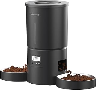 Dual Pet Feeding Design Smart Pet Feeder with 10g 5g Portion Options