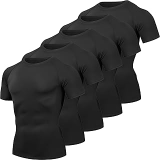 Compression Shirts Men Customize logo Quick Dry Running Shirts Fitness Elastic Short Sleeve Gym Shirts Training Sportswear