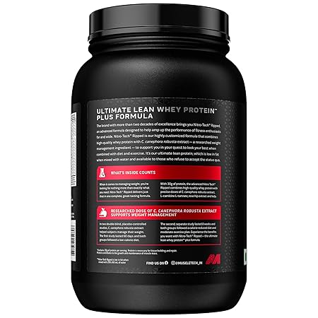 MuscleTech Nitro-Tech Ripped Whey Protein Powder(Choco)