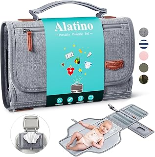 Baby Portable Diaper Changing Mat Travel Diaper Change with Smart Wipes Pocket