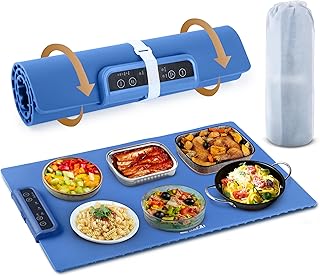 Fast Heating Foldable Portable Electric Warming Tray Smart Plate Food Warming Mat