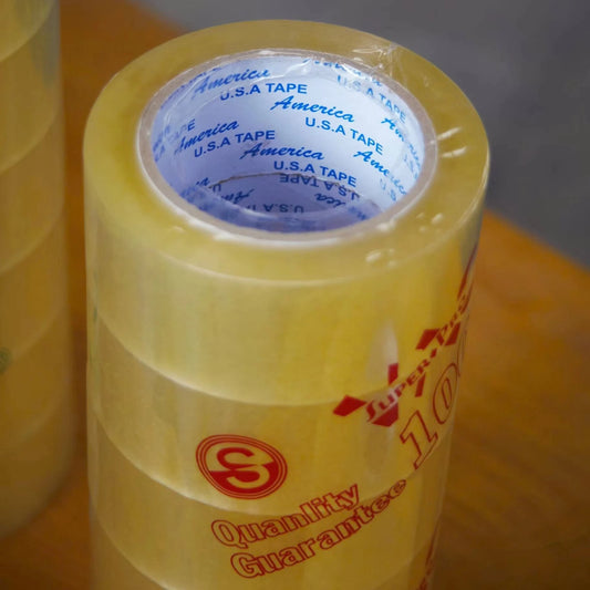 Custom Length Double Sided Clear OPP Tape Economy Grade Waterproof Polyester Masking Tape Packaging Pressure Adhesive Tape