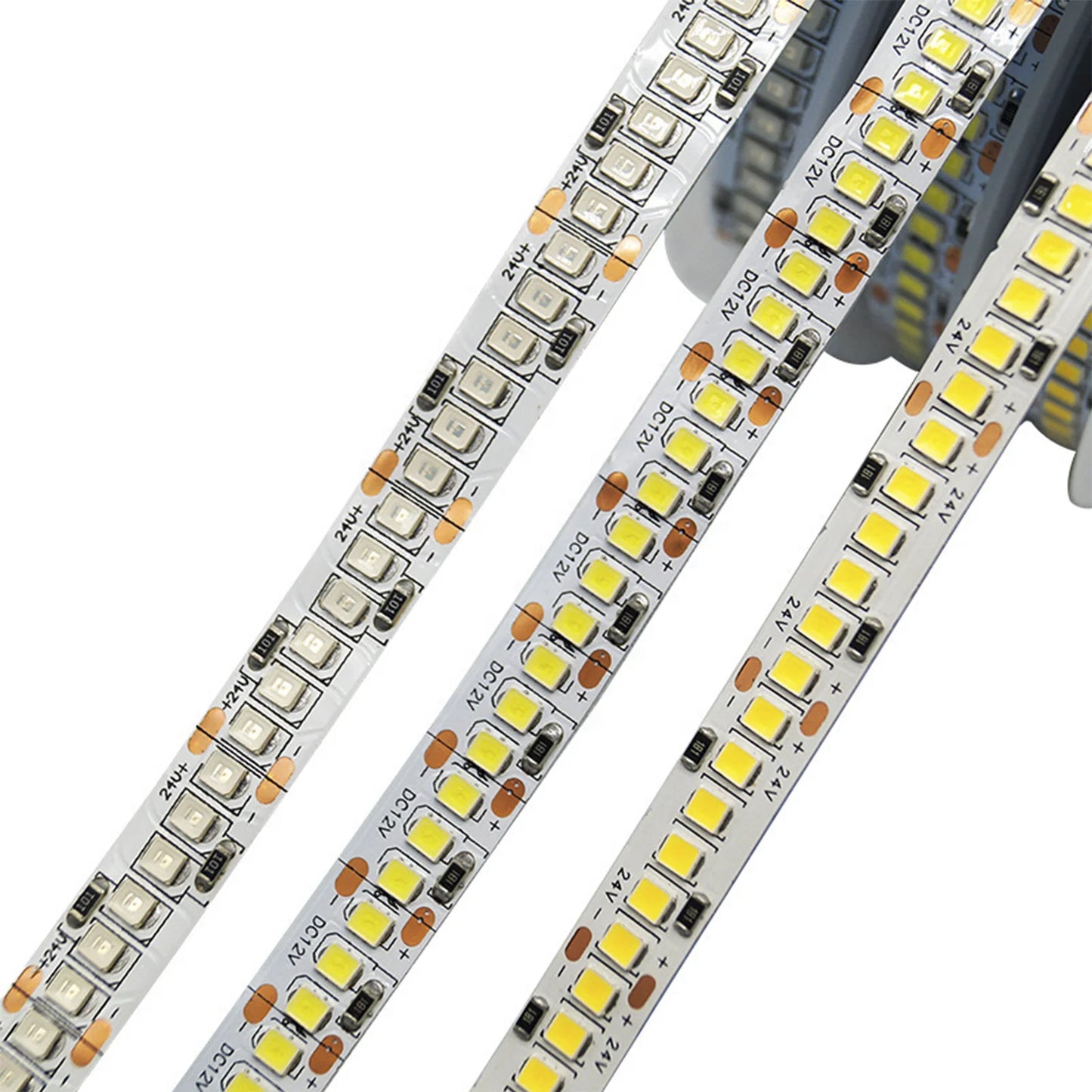 High Lumen Single Row 240LED 12V/24V 10mm SMD2835 LED Light Strip for Landscape for Various Cabinet or Wardrobe Shapes