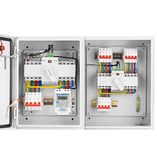 Dual Power Automatic Transfer Switch Ats Distribution Box off Grid Solar System Timer Switch 63A Busbar Circuit Breaker