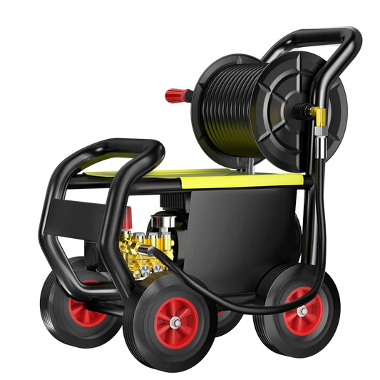 Hidrolavadora Portatil Electric Pressure Washer 4000W Steel Hose Reel 20L/Min High Pressure Cleaner Jet Car Washing Machine