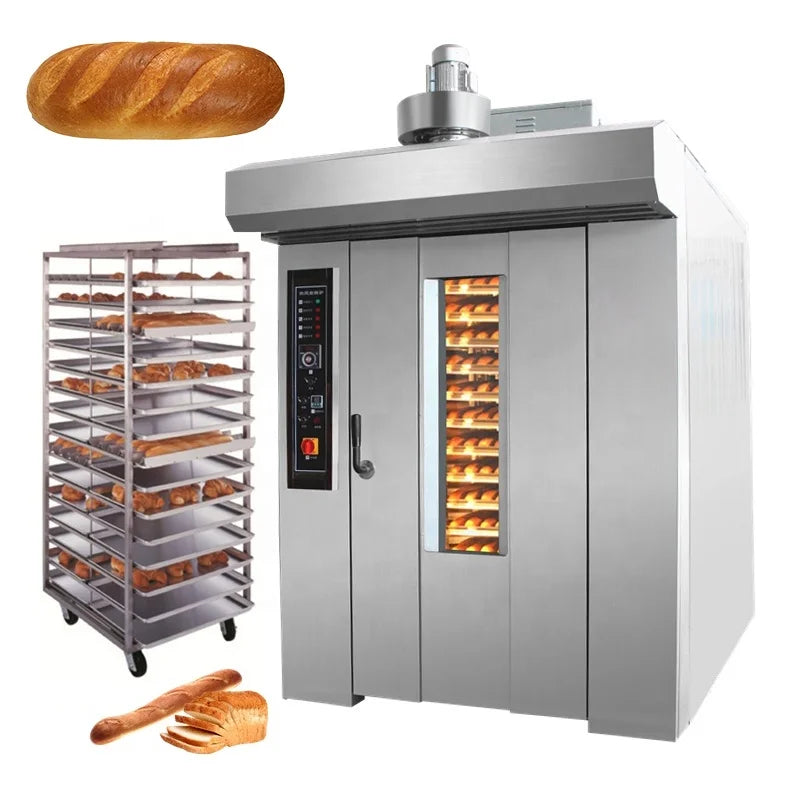Restaurant Kitchen Equipment Industrial Stainless Steel Electric Baking Oven / Bread Bakery Equipment / Rotating Baking Oven Prices Rotary Rack Oven