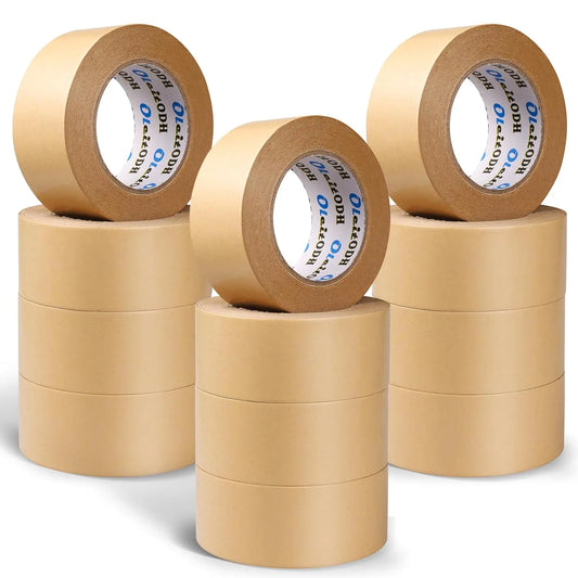 Self Adhesive Kraft Paper Hot Melt High Temperature Gummed Waterproof Custom Brown Color Strong Self-Adhesive Tape for Packing