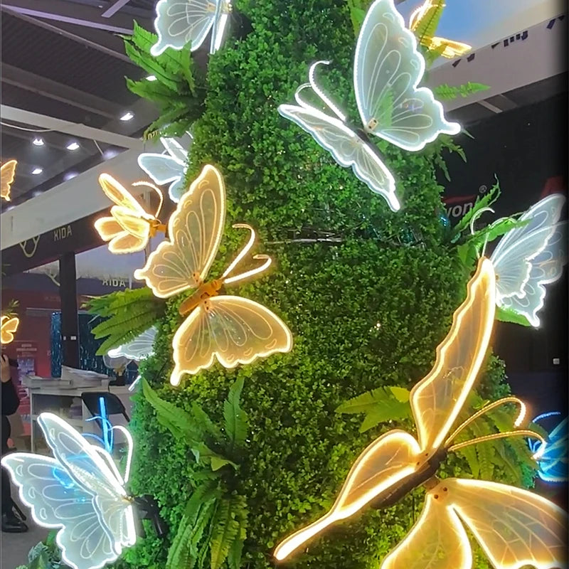 Wholesale Big Butterfly Dynamic Simulation LED Light Electric Rain-Proof Outdoor Landscape Lighting for Shopping Malls Christmas