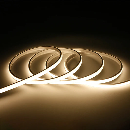 Factory Wholesale 12V 24V COB 480LED Ra90 Outdoor Ip67 Single Color 3mm Landscapes Decorative Light Custom Led Strip Neon Light