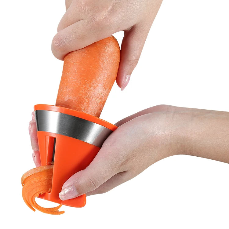 Kitchen Gadgets Small Fruits And Vegetables Easy To Use Plastic Handle Spiral Cutter & Slicer
