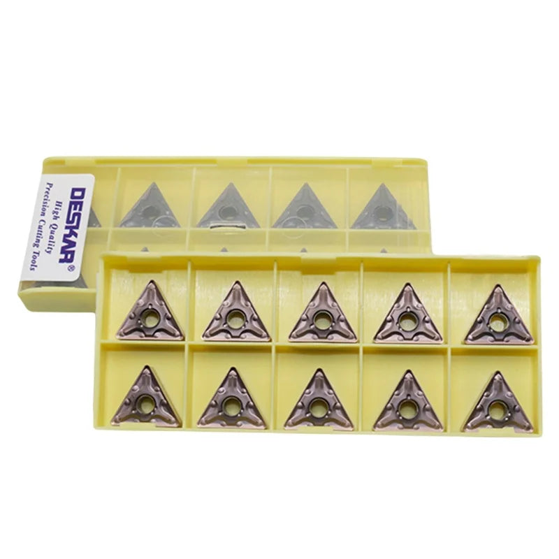 DESKAR CNC Lathe Carbide Inserts Turning Tools Machining Cut Sharp Blade Universal Blade TNMG160404 160408-MA LF6018