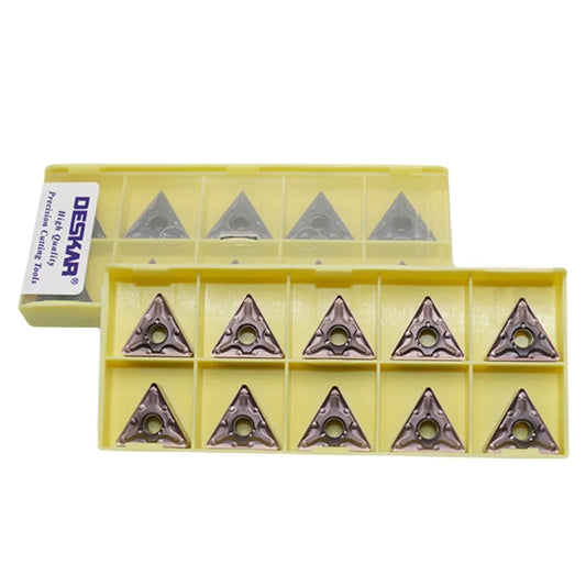 DESKAR CNC Lathe Carbide Inserts Turning Tools Machining Cut Sharp Blade Universal Blade TNMG160404 160408-MA LF6018