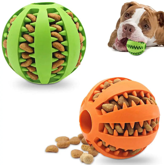 Manufacturer Magic Slow Feeder Chew Dog Toy Sustainable Rubber Rolling Dog Ball with Treat Dispenser Interactive Pet Toy