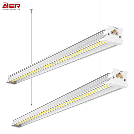 4FT 8FT LED Shop Light Linkable 50W 100W LED Tube Light for Garages Workshops Basements Hanging or Power Cord Hanging Rope