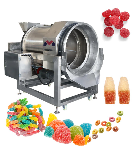 LOM TECH Professional Rotating Drum Candy Coating Machine - Precision Finishing for Gummies and Chocolates