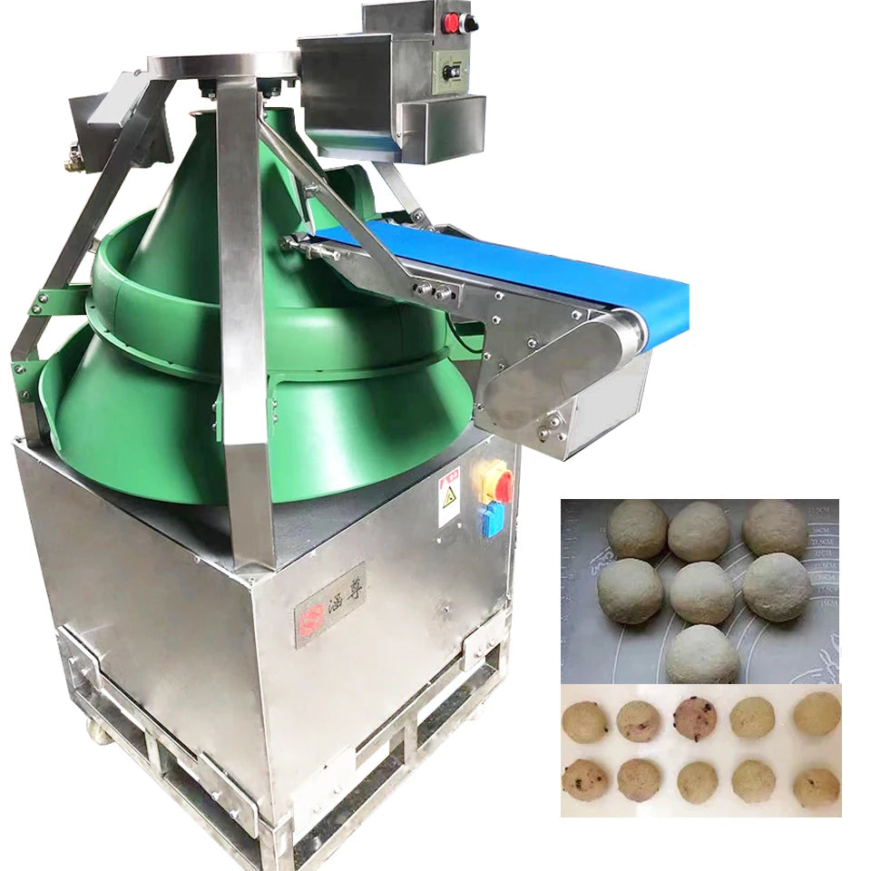 Full Automatic Dough Rounding Machine Small Balls Maker Round Ball Making Pizza Roller Dough Rounding Machine Cone Rounder