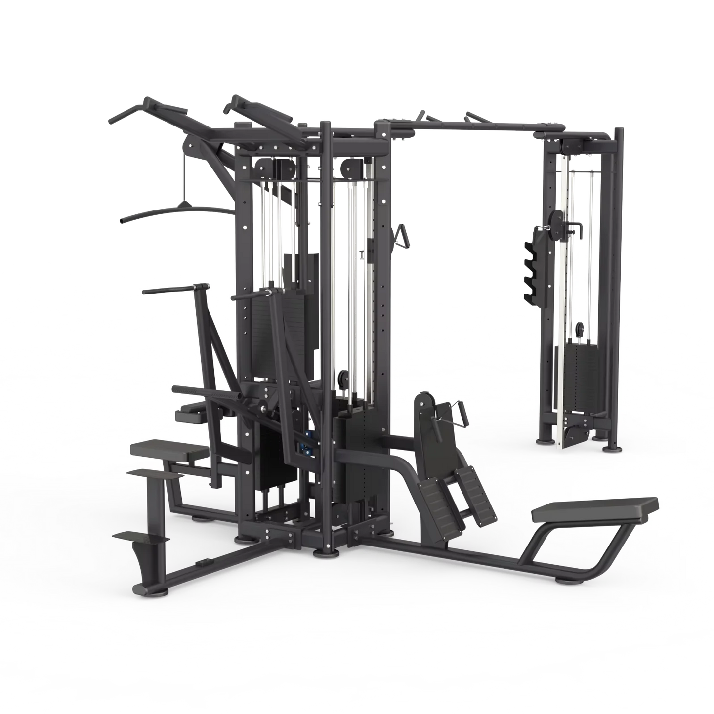 Commercial Gym Fitness Equipment 8-Station Multi-Function Trainer Iron Plate Loaded Machine Back Arms Strength Rack