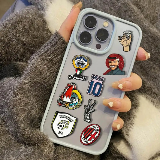 Manufacturer Customized Waterproof Phone Case Metal Sticker Printing Colorful Logo Metal Phone Sticker