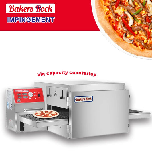Commercial 220V Industrial Bakery Machine 16-Inch Conveyor Belt Pizza Oven for Pizzeria Restaurants Electric Power Source