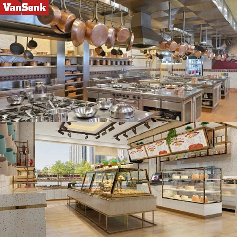 Commercial Stainless Steel Kitchen Bakery Equipment Set for Fast Food Restaurants for Hotels and Industrial Kitchens